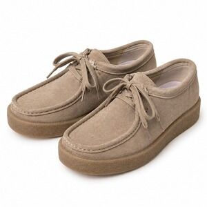 Project Cloud Women Suede Platform Wallabee Loafers Tan Beige US 8.5‎ EUR 39
